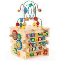 Cub din lemn Deluxe Activity Multifunctional 5 in 1 Kidkraft Cub din lemn Deluxe Activity Multifunctional 5 in 1 Kidkraft